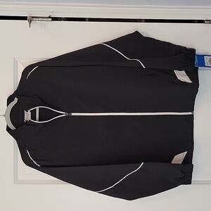 Brooks Mens Black White Lightweight Running Jacket In Large NWT